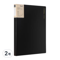 NUSIGN 紐賽 透明文件夾 30頁 NS190, 黑色, 2個