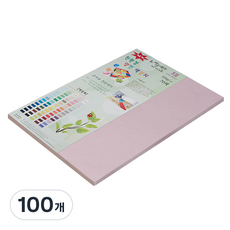 종이문화 양면색상지 뉴씨플레인 No 9 코스모스핑크, 100개