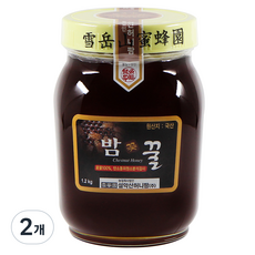 설악산허니팜 꽃꿀 100% 밤꿀, 1.2kg, 2개
