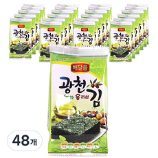 광천맛김 해달음 광천 녹차올리브 도시락김, 4g, 48개
