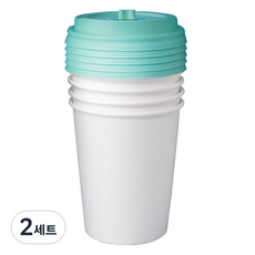 Bloom at home 素色紙杯平蓋 25入組 300ml, 2套