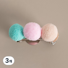 플라워트리 미니삼색 커튼집게 8 x 3 cm, 크림핑크, 3개