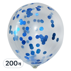 피어니스트 샤인스팽글 파티 풍선, 8 블루, 200개