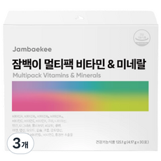 잠백이 올인원 하루 맞춤 한포 멀티팩 영양제 30p, 3개, 125.1g