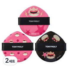 TONYMOLY 動物方城市聯名款 膚色定妝遮瑕氣墊粉撲3件組, 2套, 混合色
