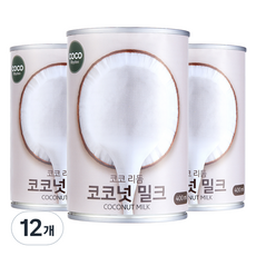 코코리듬 코코넛 밀크, 12개, 400ml