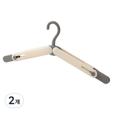 可調節長度旅行用折疊衣架 BRP286, 2個, 灰色