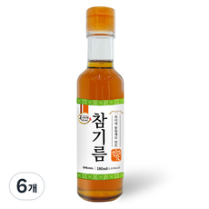 BokineMeokgeori 用全芝麻製成的香濃麻油, 6個, 180ml
