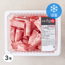 농협안심한돈 대패 목살 구이용 (냉동), 600g, 3개