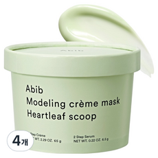 아비브 모델링 크림 마스크 어성초 스쿱, 4개, 1개입