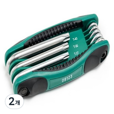 사타 접이식 별 렌치 8종 세트 09123, 2개