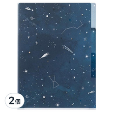 日本 MIDORI 3層資料夾 A5, 星空, 2個