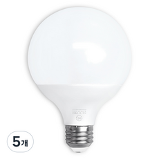 두영 LED 볼전구 숏타입 12W, 주광색, 5개