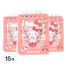 산리오 입체 핸디수첩 ROOM 100매, 레드(헬로키티), 15개