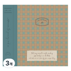 모노라이크 아카이브247 솔리드 3공 바인더, 02 블루 체크, 3개