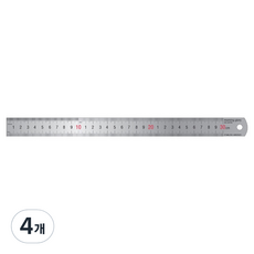 morning glory 不鏽鋼尺 30cm, 4個, 混合顏色