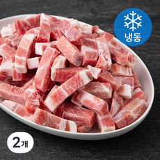 왕고기 국내산 돈목살 찌개용 1 x 1 x 4 cm (냉동), 3kg, 2개