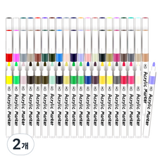 영아트 데코 드로잉 아크릴 마카펜 세트, 60색, 2개