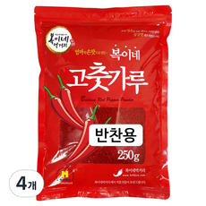 복이네먹거리 고춧가루 보통맛 반찬용 일반, 250g, 4개