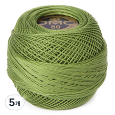 DMC 19號線 80 雪花針織刺繡蕾絲線, 編號 3347, 5個