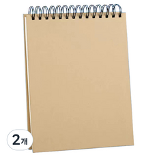 탑피아 러프 스케치북 크라프트지 2364, A4, 2개, 60매