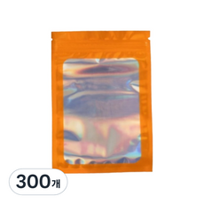 올하이 컬러풀 오로라 다용도 OPP 소품 포카 포장 지퍼백 슬리브 포장봉투 7.5 x 10 cm, 오렌지, 300개