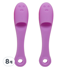 The Happy& 矽膠手指黑頭清潔刷, 紫色, 8個