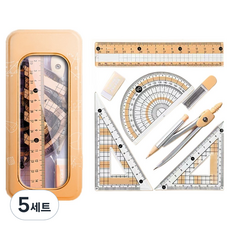 Thumbsmine 文具圓規8件組 黃色 180 x 76 mm, 5套