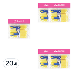 유니아트 도장찍기 스펀지 9번, 혼합 색상, 20개