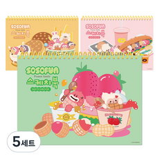 DADA So So Fun黃色彈簧素描本 3種組 130g, 20張, 5套, 247 x 345 mm