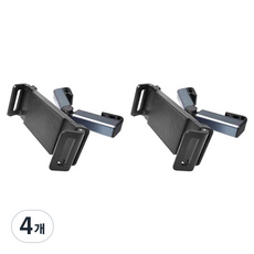 니녹 차량용 뒷자석 헤드레스트 스마트폰 태블릿 거치대, 블랙, 4개