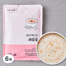 서울마님죽 새우죽 (냉장), 500g, 6개