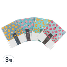 TOCTOC 水果信紙4件組 G-L627, 檸檬 + 草莓 + 香蕉 + 水蜜桃