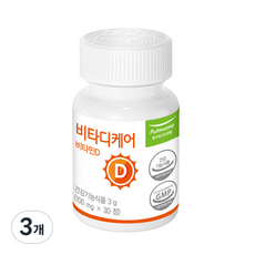 풀무원건강생활 비타디케어 비타민D, 30정, 3개