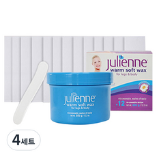 쥴리안느 웜 소프트 슈가 제모 왁스 모든부위용, 350g, 4개
