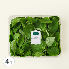 프리미엄 유기농 베이비 깻잎순, 150g, 4개
