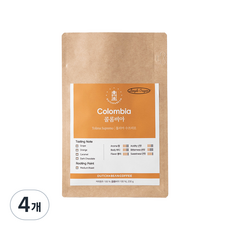 DUTCH&BEAN 哥倫比亞托利馬Supremo高級單品咖啡豆, 200g, 4包, 法式濾壓壺