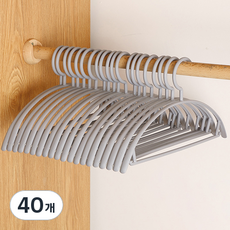 인아트 어깨뿔 방지 옷걸이 반원, 그레이, 40개