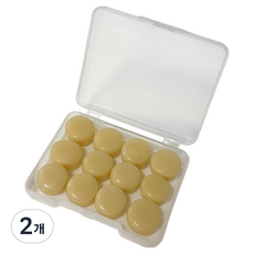 Runeon簡約防噪音睡眠耳塞 圓形 肉色, 2個, 12件