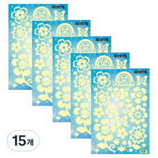 Fantastics 夜光星星 微笑花朵 貼紙 NS-44, 15個