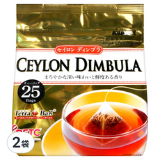 Kunitaro 國太樓 立體三角包錫蘭紅茶, 2g, 25包, 2袋