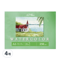 DOOSUNG PAPER Art Prince 水彩畫專用無線素描本 250g W11, 4個, 25張, A6