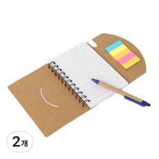 Tree 藝術素描圓形封面原子筆筆記本 70張, 2個, 棕色 + 隨機出貨