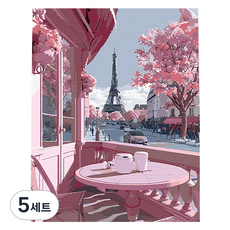 플레이어바웃 DIY 명화 유화 그림그리기 세트 40 x 50 cm, 파리의 봄, 5세트