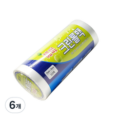 우진크린라이프 해피 크린 영업용 롤백 소 25 x 35 cm 500매, 6개