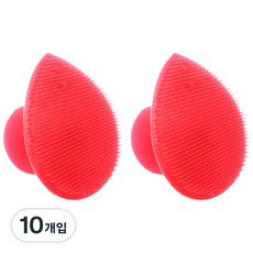 피부사랑 실리콘 클렌징 패드, 레드, 1개