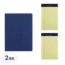 스탠다드 패드폴리오 A5 + 리갈패드 A5 2p, NAVY + 랜덤 발송, 2세트