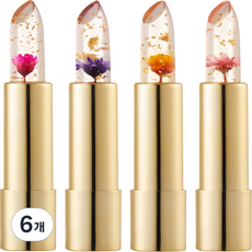 Kailijumei 花朵唇膏4件組, 果粒橙 + 夢幻紫 + 芭比粉 + 火焰紅, 6個