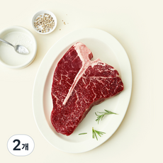 전통참한우 티본 1+등급 스테이크용 (냉장), 2개, 700g
