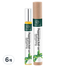 올레비엔 상쾌하고 시원하게 롤온 아로마 오일 페퍼민트, 6개, 10ml